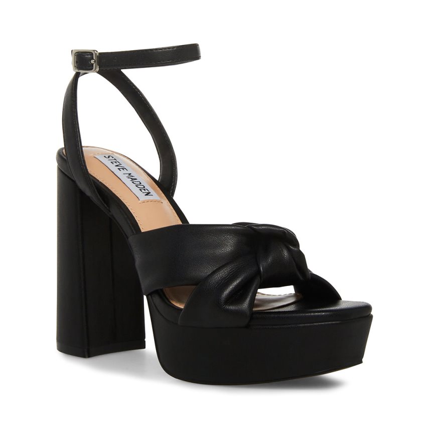 Sandalias Tacones Steve Madden Lala Mujer Negras | ES DH941S